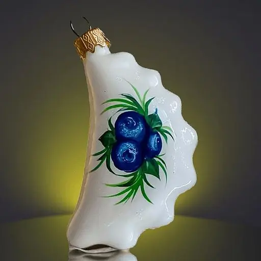 Набір ялинкових прикрас Різдвяні історії Чорниця 2 вареника скло (4820001248685) - фото 2