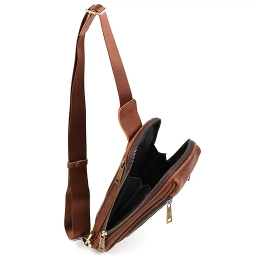 Кожаная мужская сумка через плечо TARWA 23х28х4 см sum0025347 - фото 7