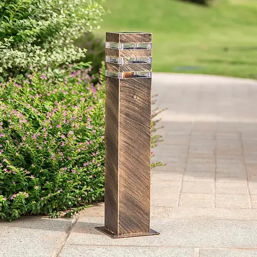 Ліхтар вуличний в корпусі кольору застаріле золото 60 см | Line F | Арт. 8024 60CM BG (стовп) - фото 3