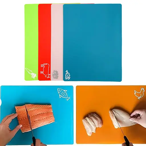 Набір кольорових гнучких кухонних дощок 4 шт. 40.6х30.5 см, Con Brio Різні кольори 86934 - фото 2