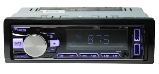 Автомобільна магнітола Neo UTN-101BT FM  USB для зарядки SD AUX MP3 WMA Bluetooth синя підсвітка магнітола в машину Чорна - фото 7