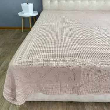 Натуральная муслиновая простыня 200x230 см - дышащая мягкая хлопковая простыня молочный - фото 4