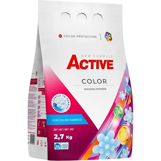 Порошок для прання Active Color з ароматом свіжості  2.7 кг