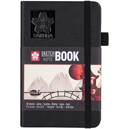 Блокнот Sakura Sketch А6 (9х14см) 140 г/м2 80 л кремово-белый - фото 1