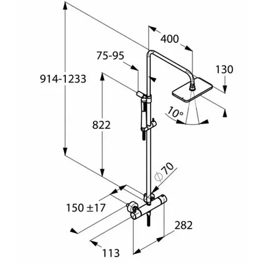 Душова система Kludi A-QA Dual Shower System 4909505-00 - фото 2