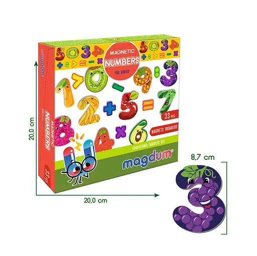 Детский набор магнитов Цифры ML4031-38 EN - фото 2
