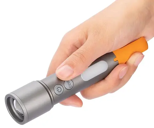 Мощный тактический фонарь SV-X723-TG 3LED Zoom Li-Ion аккумулятор 3 фильтра Type-C кейс Box - фото 4