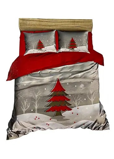 Комплект турецкого постельного белья евро 200 x 220 new year сатин TC303375615