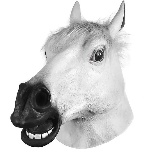 Маска GeekLand Белая Голова Лошади White Horse Head КМ 64.01 - фото 1