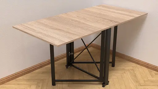 Стіл-книга трансформер Оріон 2 Ferrum-decor 750x1520x730 Чорний метал ДСП Дуб Сонома 16 мм (FRD-104586) - фото 7