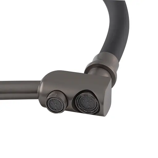 Смеситель для кухни на две воды с гибким изливом Koer KB-72003-07 KR3377 Графит - фото 2