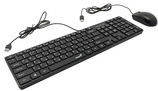 Комплект (клавіатура + миша) Genius C-126 SlimStar USB Black Ukr (31330007407) - фото 4