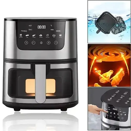 Аерогриль фритюрниця Domotec MS-3225 7 л 2 нагрівальних елементи сенсорне управління 3500 Вт Чорний - фото 5