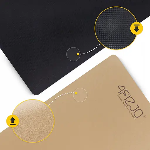 Коврик (мат) спортивный 4FIZJO Cork 183 x 61 x 0.4 см для йоги и фитнеса 4FJ0590 (P-5907739319562) - фото 2