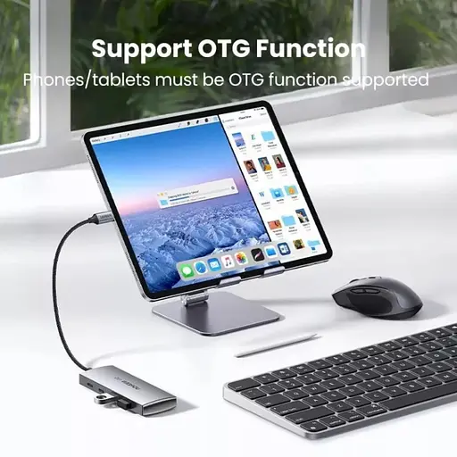 Хаб UGREEN CM480 USB-C to 2× USB 3.2+2×USB-C Adapter 10G (UGR-30758) - фото 3