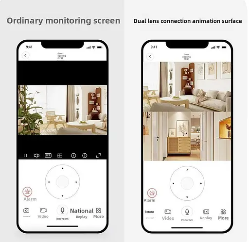 Відеоняня Xiaovv BQ2 PRO 4-мегапіксельна IP-камера з подвійним об'єктивом Wi-Fi огляд 360 ° нічним баченням - фото 9