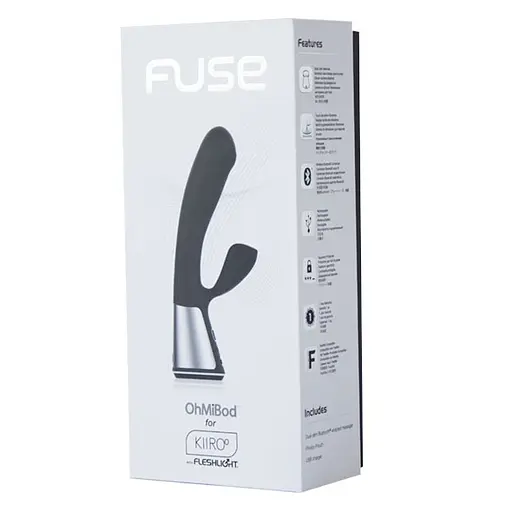 Вібратор-кролик Kiiroo Ohmibod Fuse 18 см чорний - фото 4