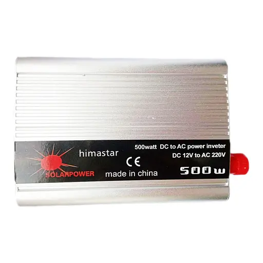 Автомобільний інвертор Solar Power Inverter Himastar 015 c 12V на 220V 500W модифікована синусоїда Silver, 1 розетка, 1 USB (11058)