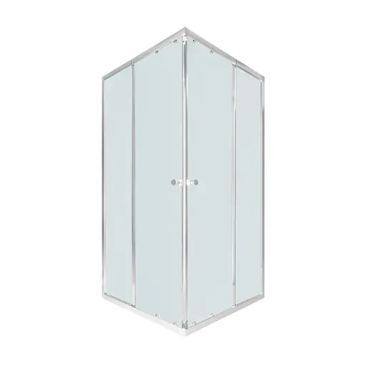 Душова кабіна Qtap Pisces CRM109-11SP5 90-105x90-105 см, скло Pear 5 мм без піддона, Хром, Універсальна, матовий - фото 1