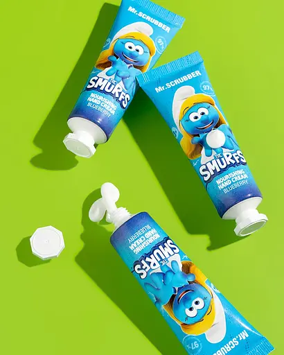 Парфюмированный питательный крем для рук Mr.Scrubber The Smurfs с ароматом черники  - фото 3