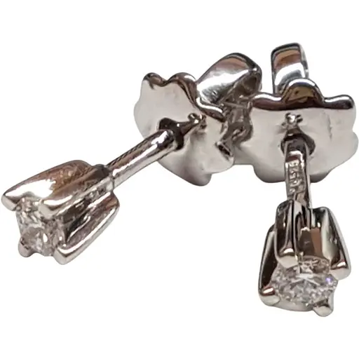 Золотые серьги-пуссеты Qvaliz с бриллиантами. Артикул 402-00789