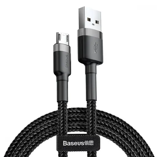 Кабель Baseus Cafule microUSB USB 2.4 A 1 м Black-Grey CAMKLF-BG1