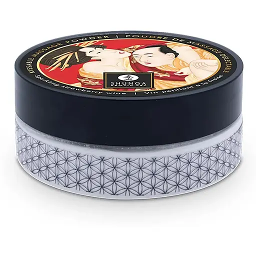Подарунковий набір для масажу Shunga Kissable Massage Powder Sparkling Strawberry Wine, 2 шт - фото 2