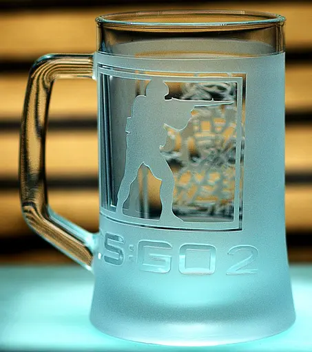 Пивний келих 660 мл CS GO КС ГО з гравіюванням подарунок для геймера фаната  ігровий кухоль для пива - фото 3