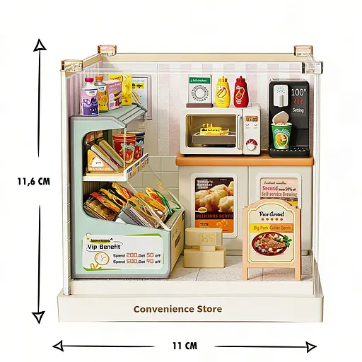 Конструктор-румбокс Mini House серії Інтер'єр Міні - Цілодобовий магазин (8033) - фото 4