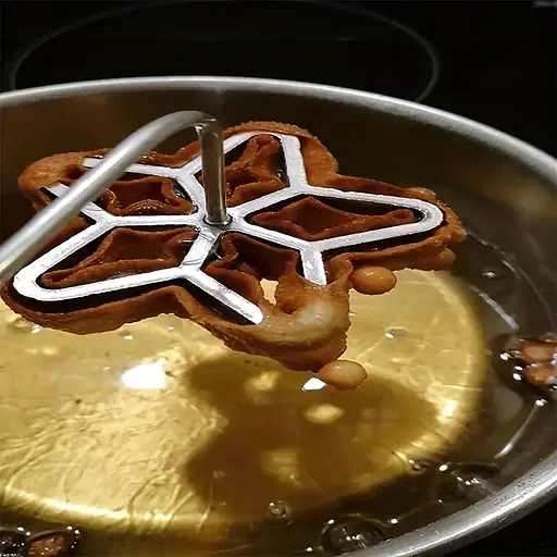 Формочки для хвороста хрустиков вафельного печенья из жидкого теста с бабочкой 4 шт. в наборе (толщина 1.8 см), Kitchen Master Серый 86769 - фото 5