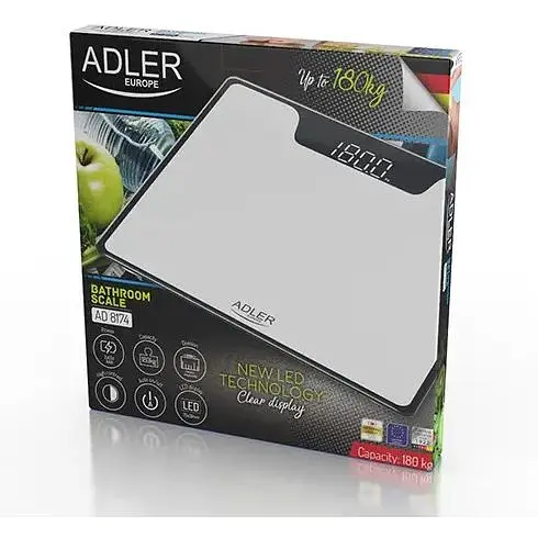Ваги для ванної кімнати Adler AD 8174w LED max 180 кг - фото 5