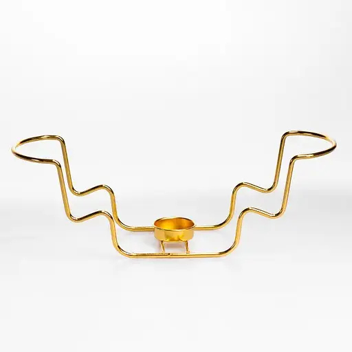 Мармитница фарфоровая Yiwu Tiffany 1 л со стеклянной крышкой на металлической подставке с подогревом 28х23х7 см мармит для первых блюд SG-428-11 - фото 6