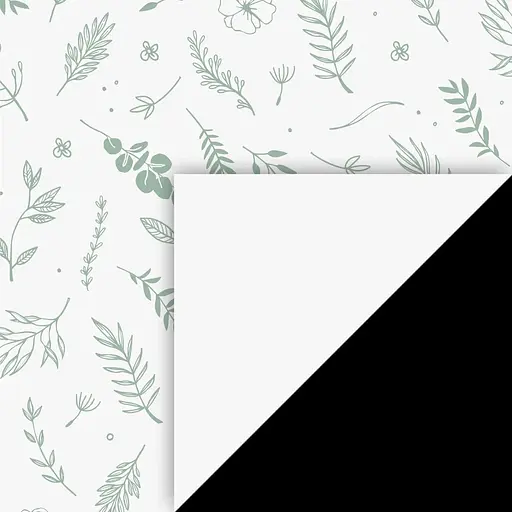 Папір з малюнком "Листки", 21*29,7см, Білий, 240г/м2, Heyda