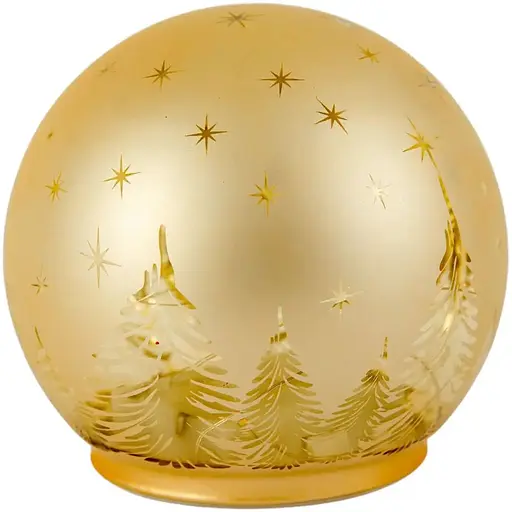 Світильник декоративний Chomik Куля скляний LED золотий 12x11 см (BOZ1846)