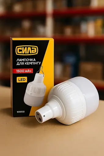 Лампочка з акумулятором для кемпінгу Сила 8 Вт 1500 мАг - фото 2