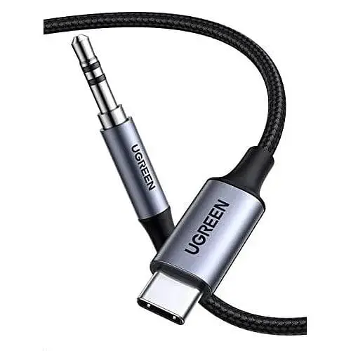 Аудио адаптер Ugreen CM450 USB-C Male to 3.5 мм Male Audio Cable with Chip 1 м (20192) - фото 1