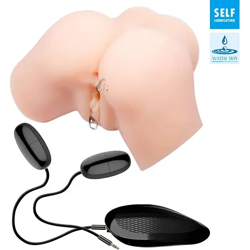 Мастурбатор з подвійною вібрацією і двома входами Crazy Bull-Samantha Dual Vagina and Anal, BM - 00900T71ZK, Телесный - фото 2