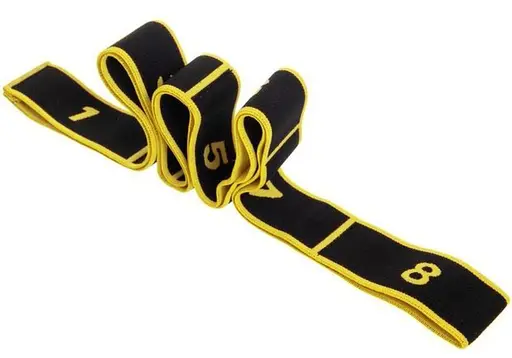 Еспандер стрічковий EasyFit Medium із петлями для тренувань жовтий (EF-1683-Y) - фото 4