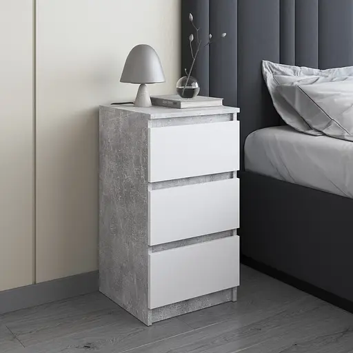 Тумба приліжкова Vays, в спальню, сучасна, 3 шухляди, без ручок R-30 - фото 10