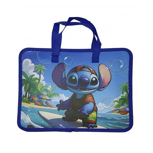 Папка-портфель ПВХ, А4, дитяча для зошитів, Стіч, 805-S (В асортименті)