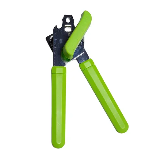 Консервный нож открывалка для консерв консервооткрыватель нержавеющая сталь пластик 20 см, Kitchen Master Салатовый 85461 - фото 1