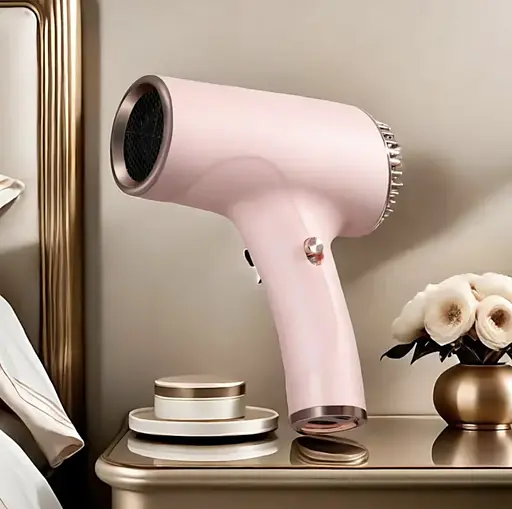 Дорожній фен акумуляторний рожевий