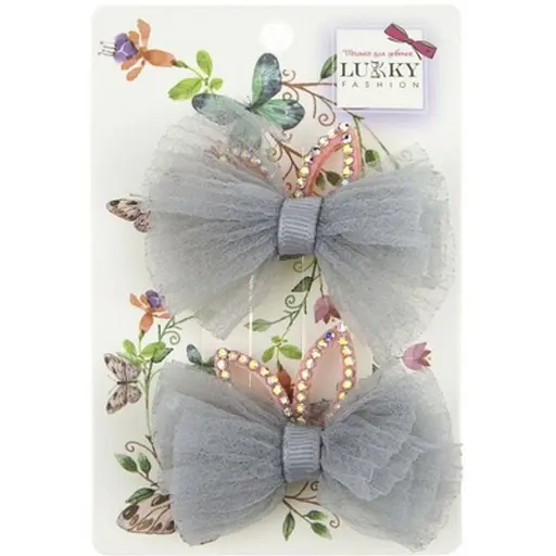 Дитячі шпильки для волосся Lukky T18534 сірий - фото 1