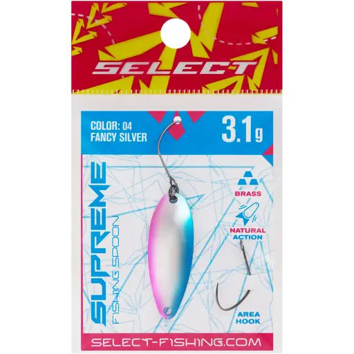 Блесна Select Supreme 3.1g 34mm #04 Fancy Silver - фото 2