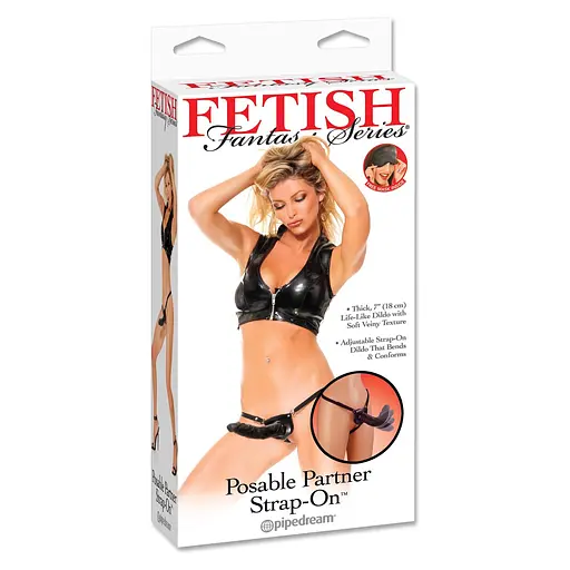 Гибкий страпон Fetish Fantasy Posable Partner 17.5 см черный