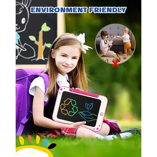 Детская доска для девочек Bravokids Toy LCD 8.5 дюймов doodle board для обучения - фото 4