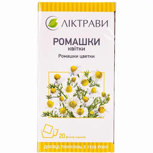 Фіточай Ліктрави Ромашка 1.3 г 20 фільтр-пакетів - фото 1