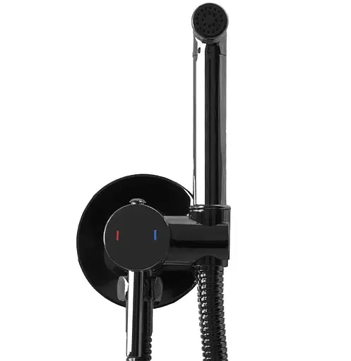 Набір гігієнічного душу Rea Loop black glossy REA-B5656, Чорний матовий - фото 2