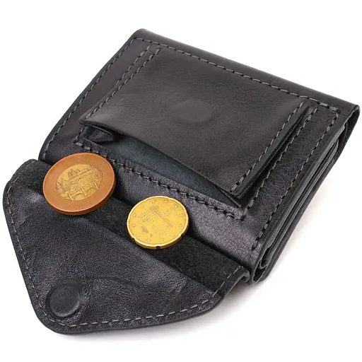 Кожаный кошелек Grande Pelle 8х10х1.5 см acs0025795 - фото 5