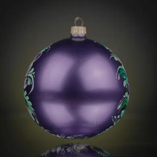 Ялинкова прикраса Різдвяні історії Петриківка пташка щастя куля скло (4820001180053) - фото 4